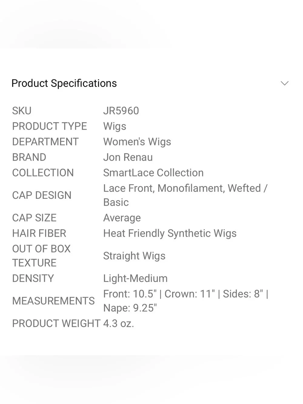 JON RENAU HF Synthetic DREW Long Bob! Excellent condition! Worn only 6-8 hours!